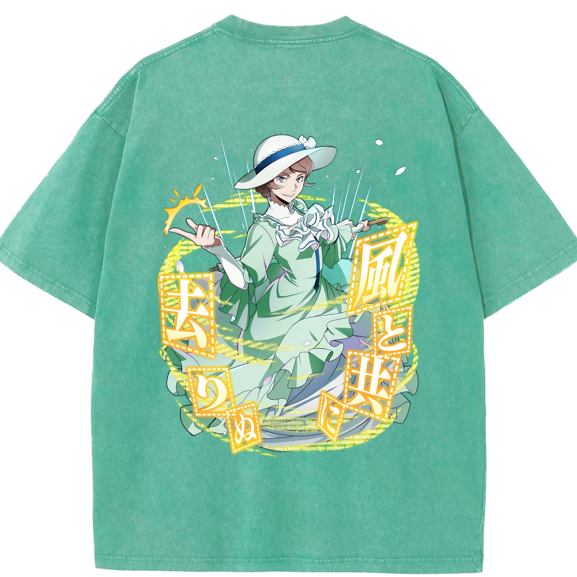 （画像用） 文豪ストレイドッグス Bungo Stray Dogs 綿100% ヴィンテージ風 半袖Tシャツ（背面プリント）